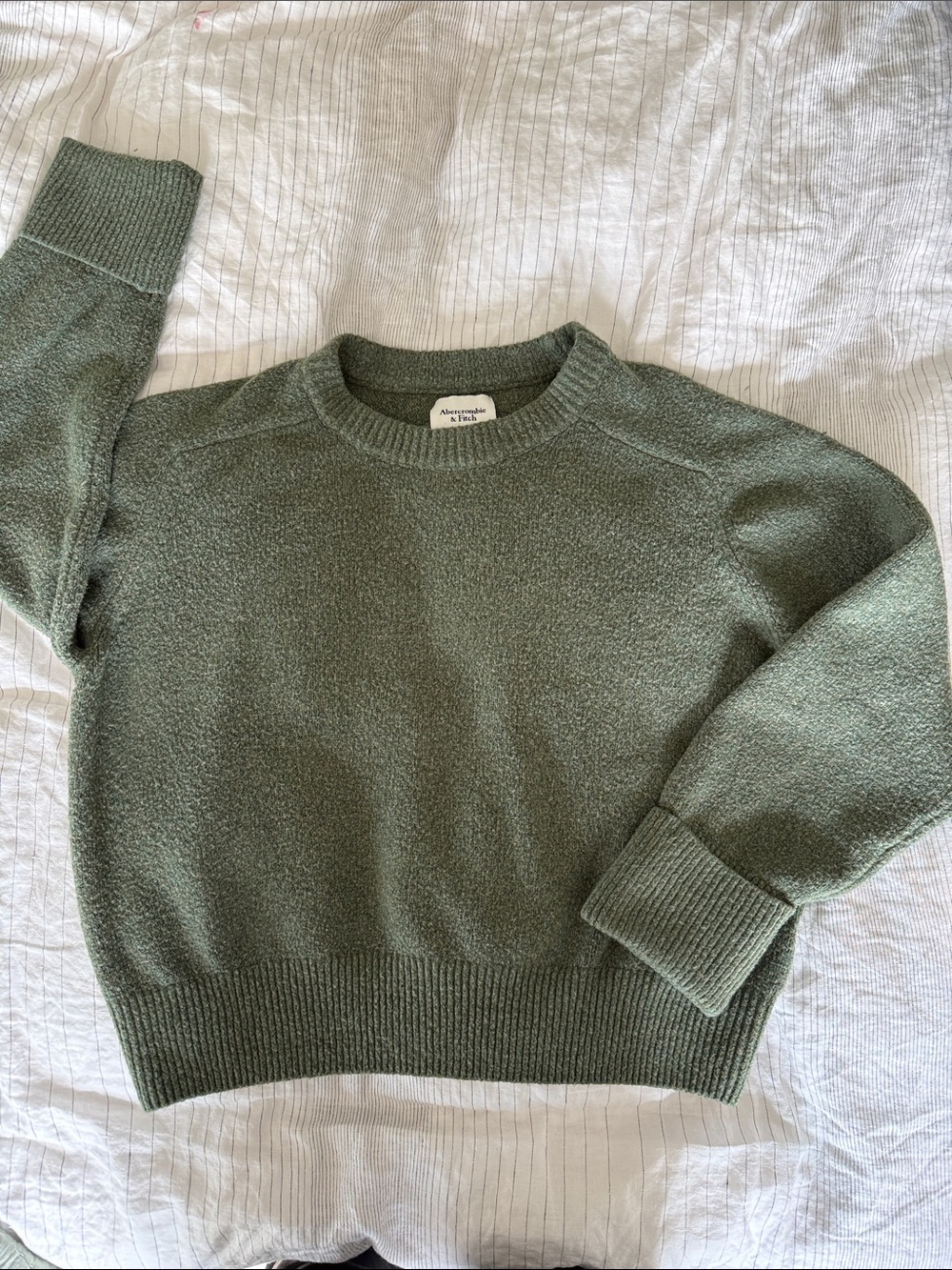 Abercrombie & Fitch Olive Green Crewneck Sweater